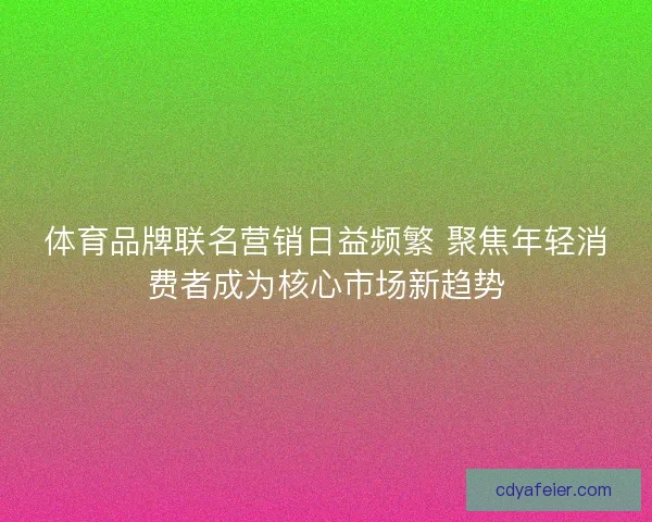 体育品牌联名营销日益频繁 聚焦年轻消费者成为核心市场新趋势