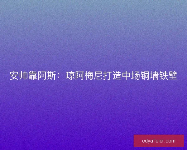 安帅靠阿斯：琼阿梅尼打造中场铜墙铁壁